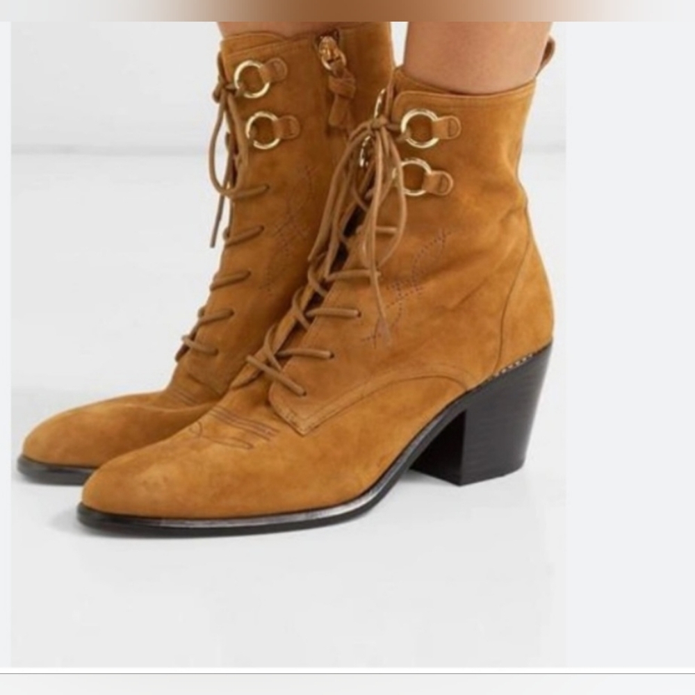 Diane von Furstenburg Lace Up Boots, Size 11